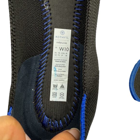 Rothy’s‎ The Point Black Solid Flat Slip On Shoes Size 10 - Picture 7 of 7